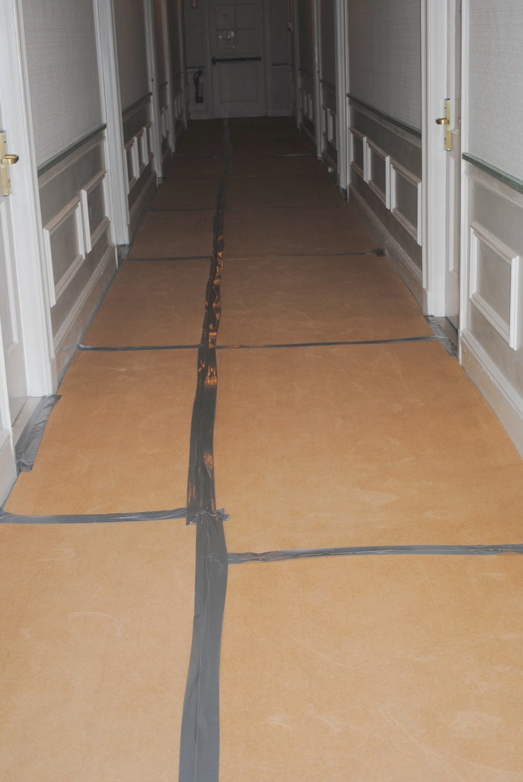 Masonite floor protection